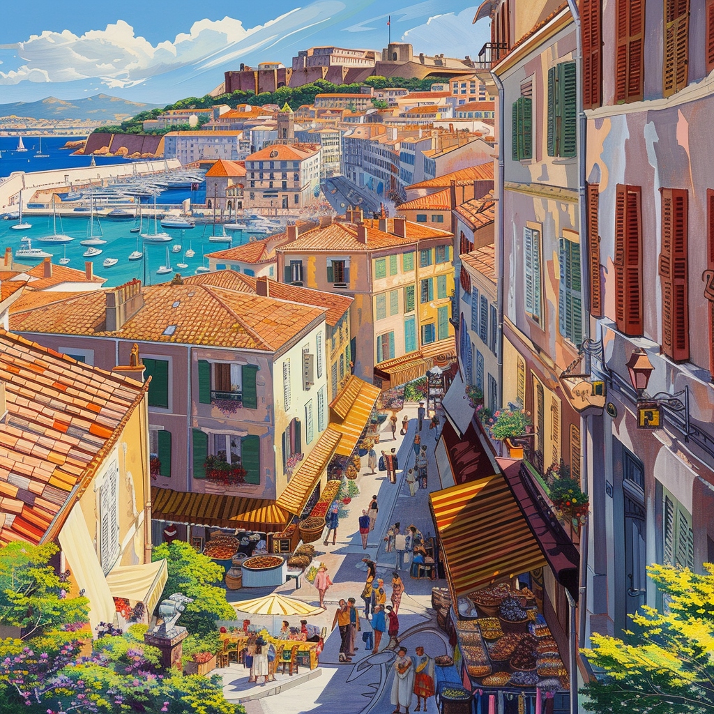 Vue panoramique d'un bon quartier à Marseille où habiter, illustrant la vie méditerranéenne épanouie